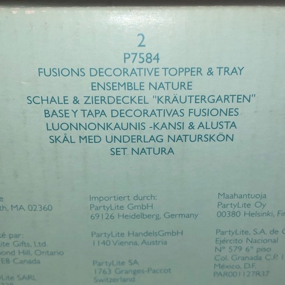 Partylite- Fusion Decorative Topper & Tray - Picture 5 of 5